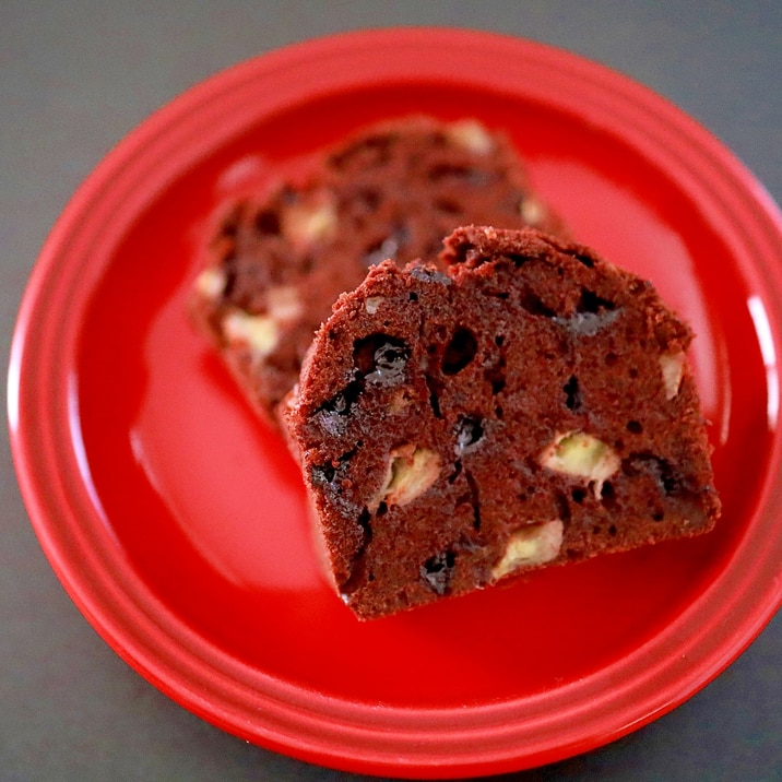 甘さ控えめ＆簡単☆チョコバナナのパウンドケーキ